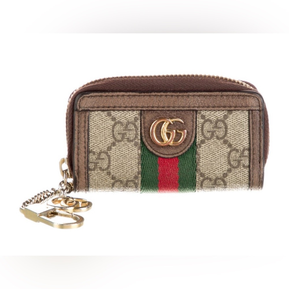 RARE*** GUCCI Ophidia 52315 GG Supreme Card Coin Pouch Key Ring